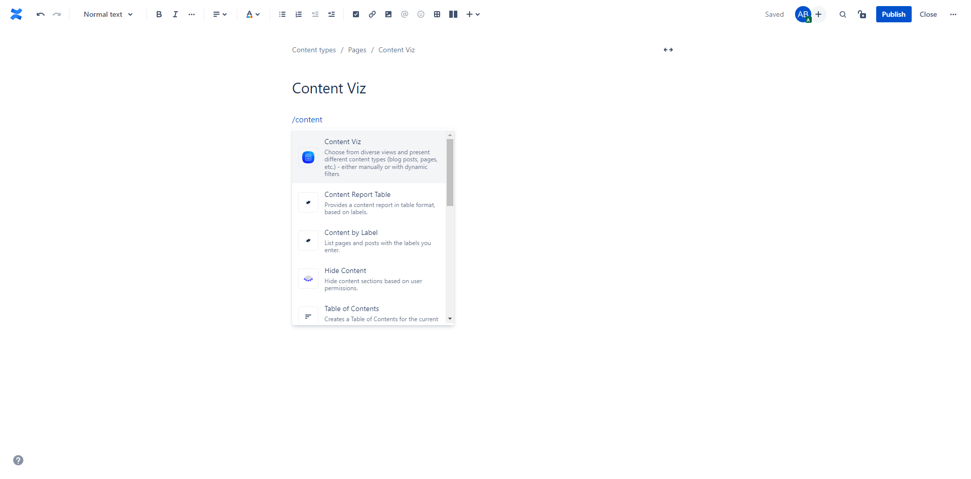Insert-Content-Viz-to-Confluence-page
