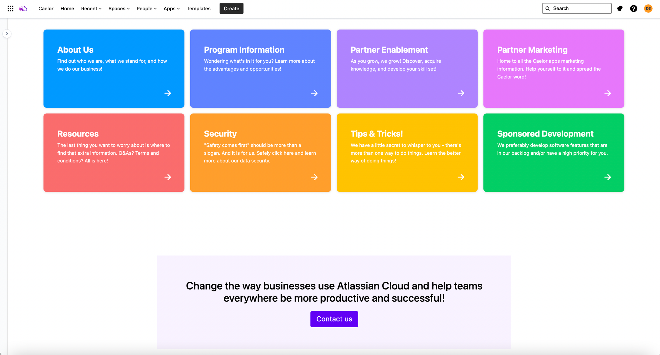 Cards and button macros examples Partner Portal