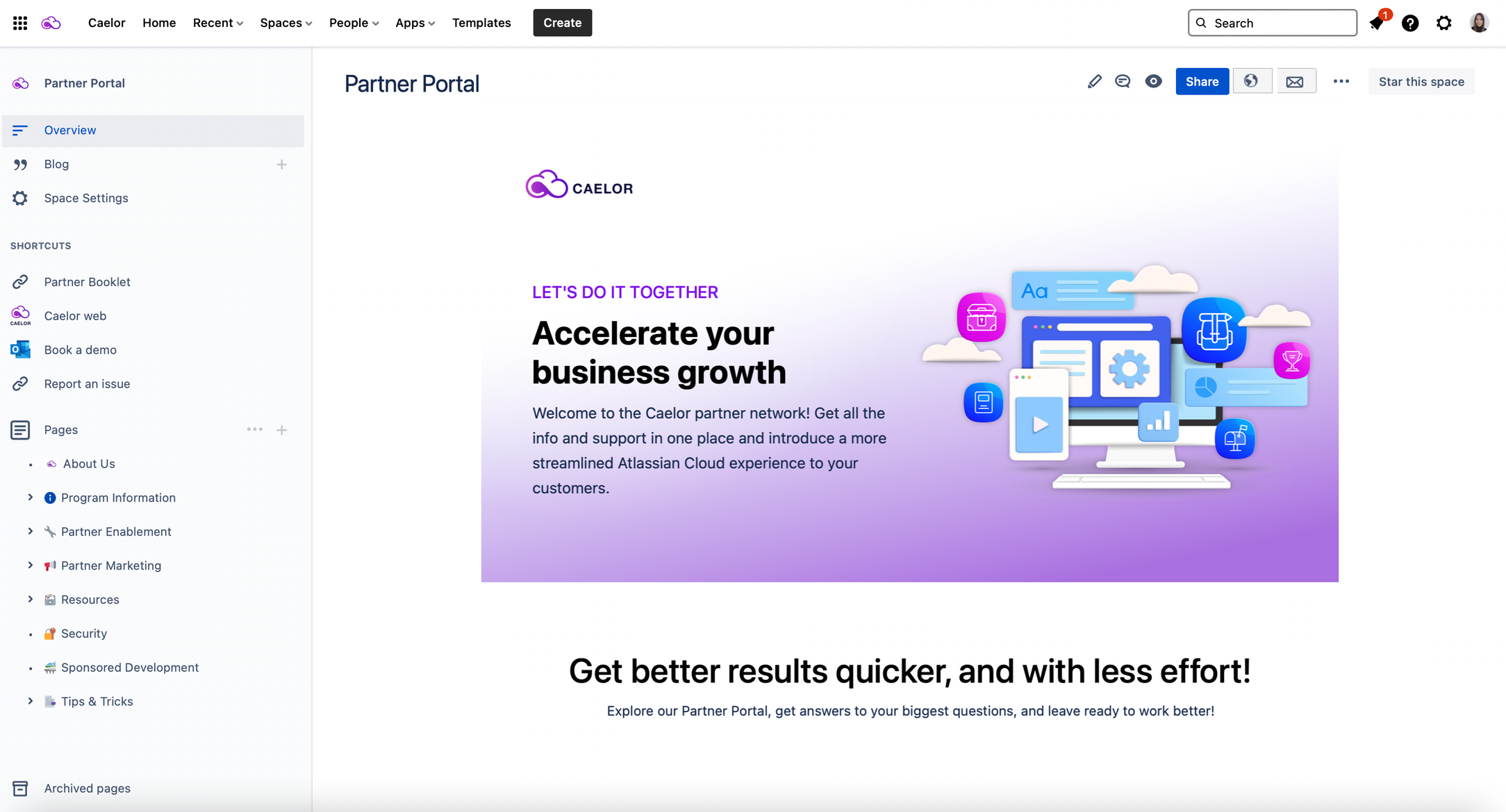 Overview page Partner Portal